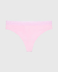 La Senza Ultrasoft Modal Cheeky Thong Panty with Lace Trim