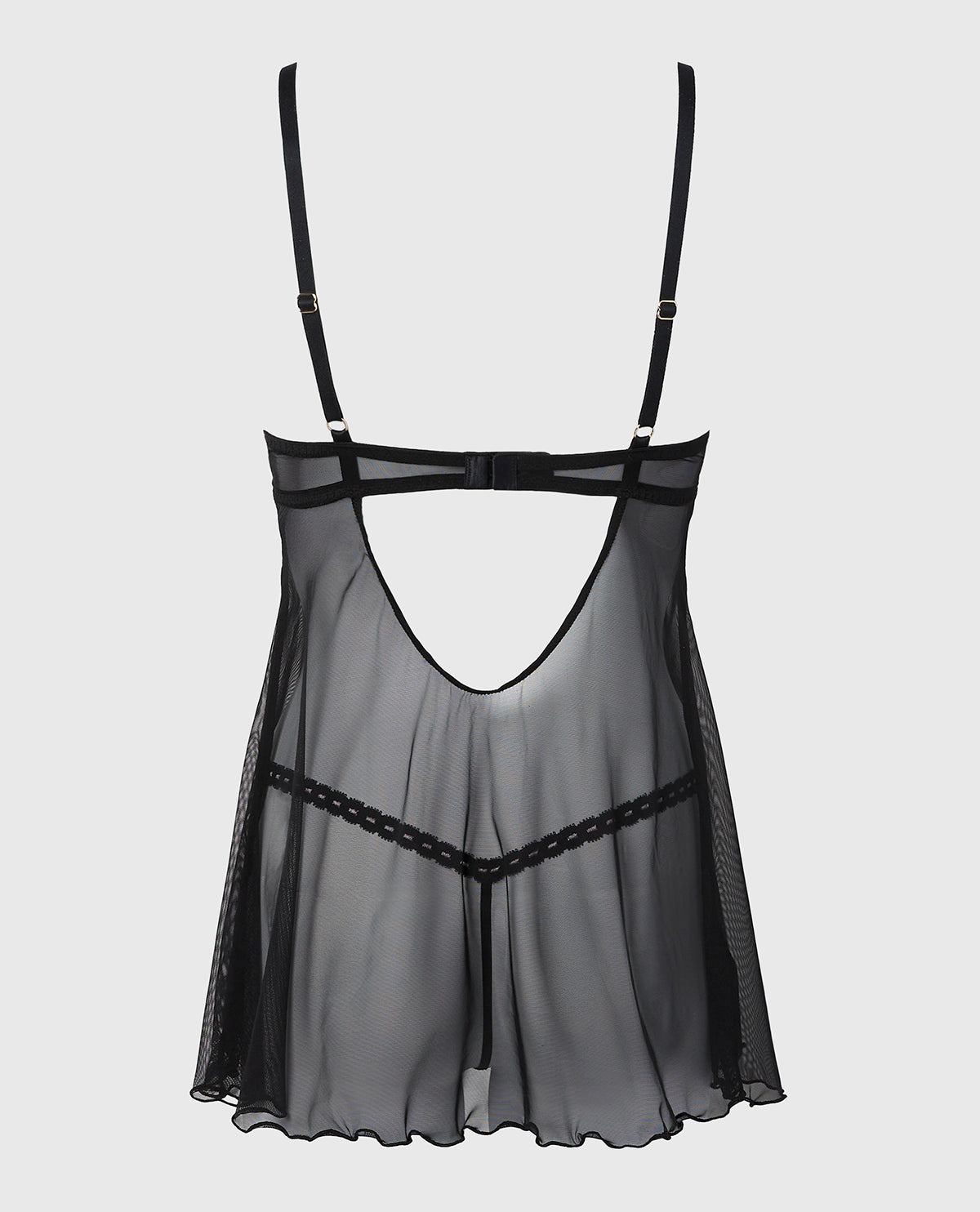 La Senza Unlined Demi Mesh Babydoll with Ribbon Detailing