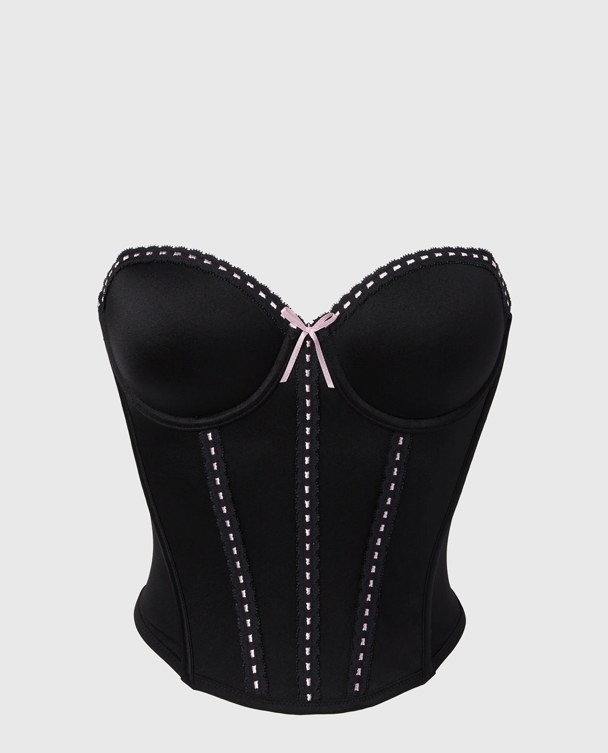 La Senza Lightly Lined Microfiber Bustier with Ribbon Detailing