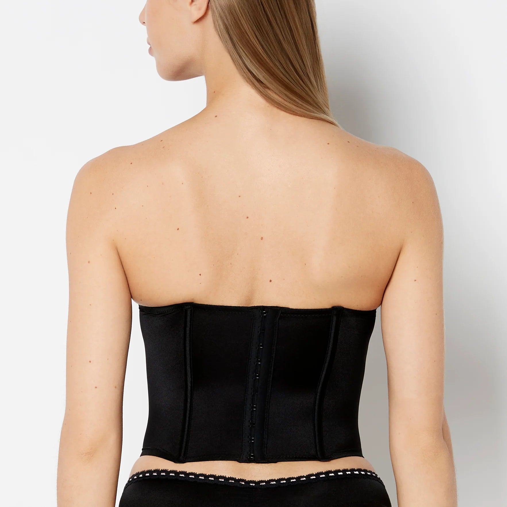 La Senza Lightly Lined Microfiber Bustier with Ribbon Detailing