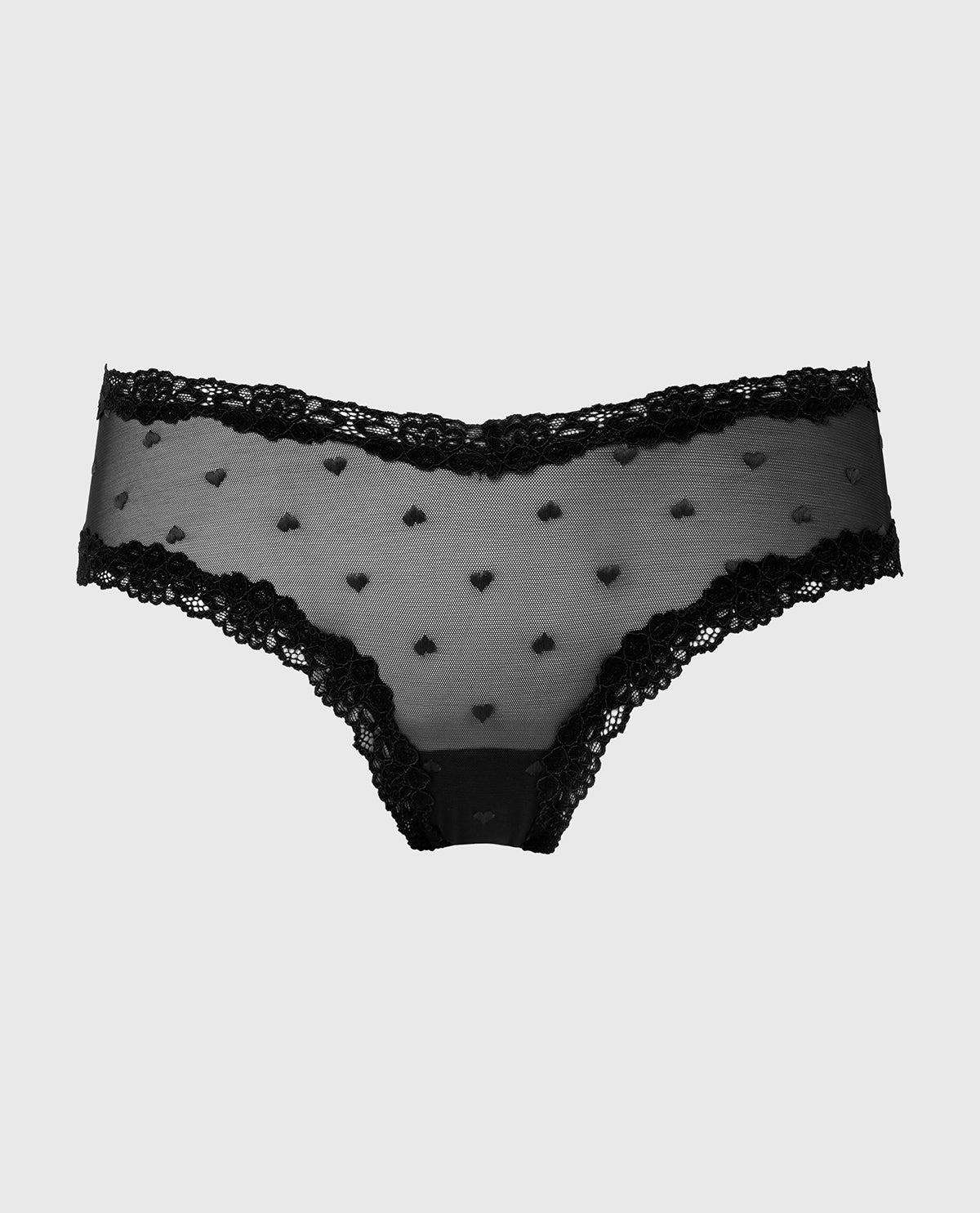La Senza Diva Cheeky with Heart Mesh and Lace Trim