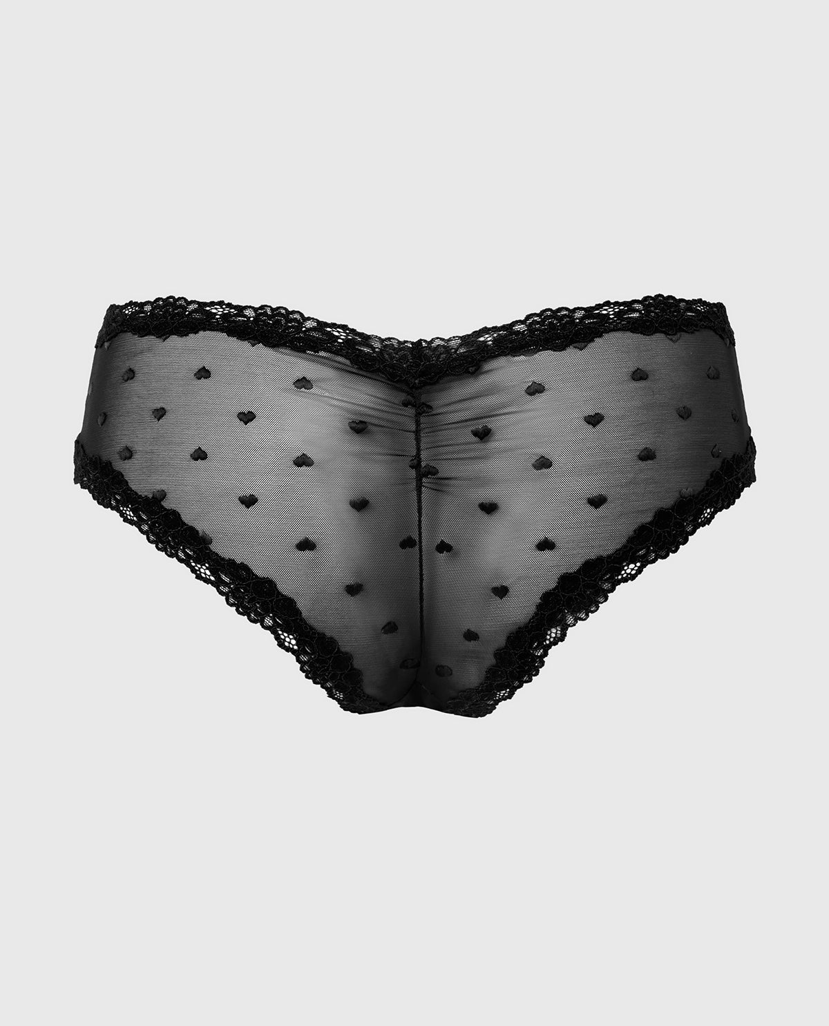 La Senza Diva Cheeky with Heart Mesh and Lace Trim