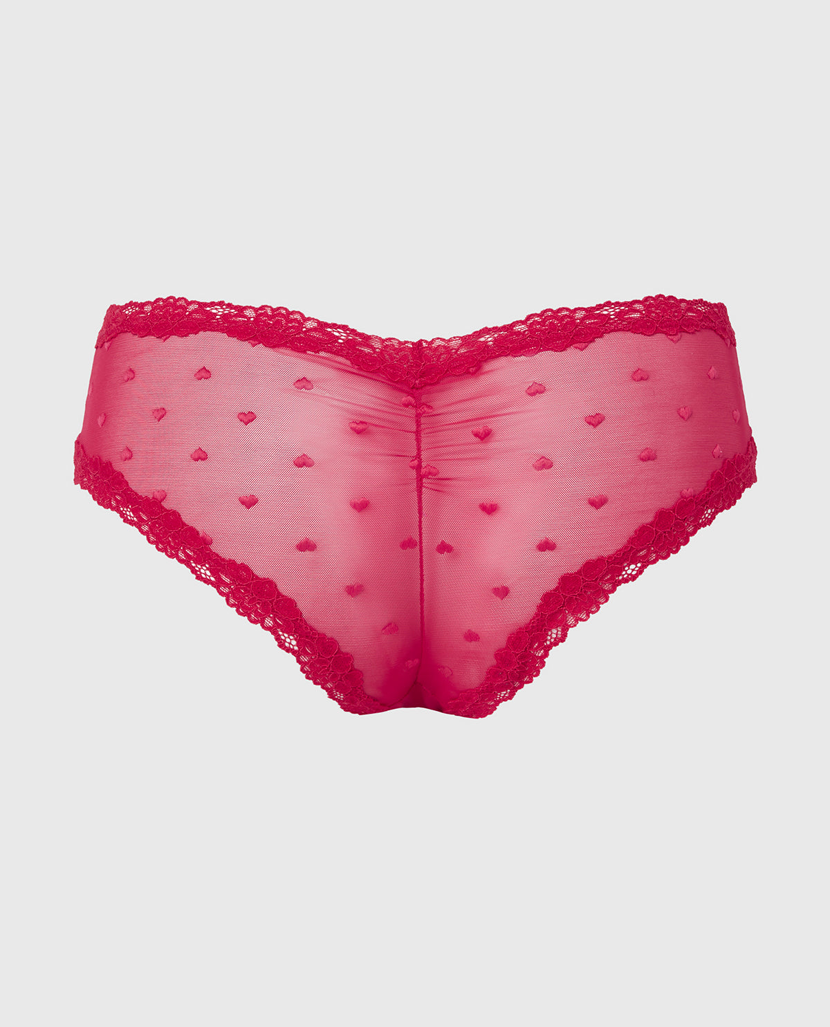 La Senza Diva Cheeky With Heart Mesh and Lace Trim