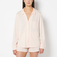 La Senza Casual Sleep Textured Knit Long Sleeve Button Down