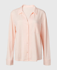 La Senza Casual Sleep Textured Knit Long Sleeve Button Down