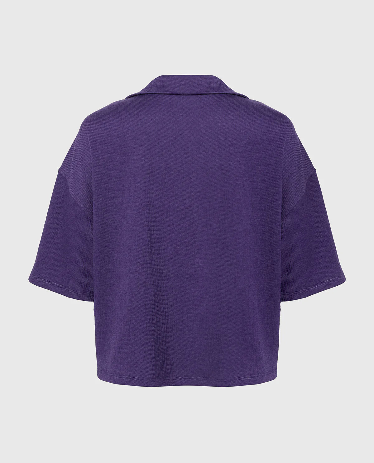 La Senza Casual Sleep Short Sleeve Textured Knit Button Down