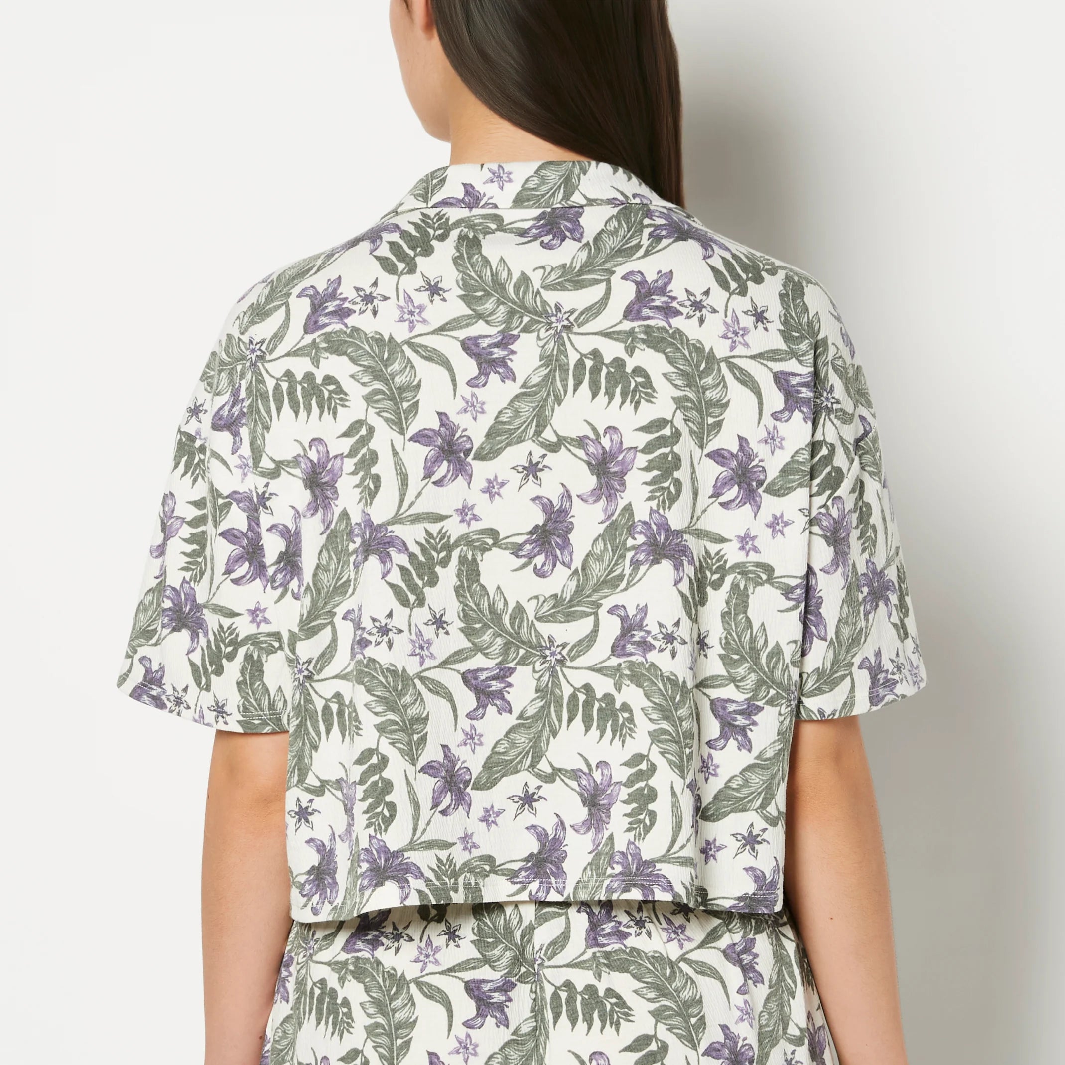 La Senza Casual Sleep Short Sleeve Textured Knit Button Down