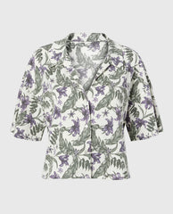 La Senza Casual Sleep Short Sleeve Textured Knit Button Down