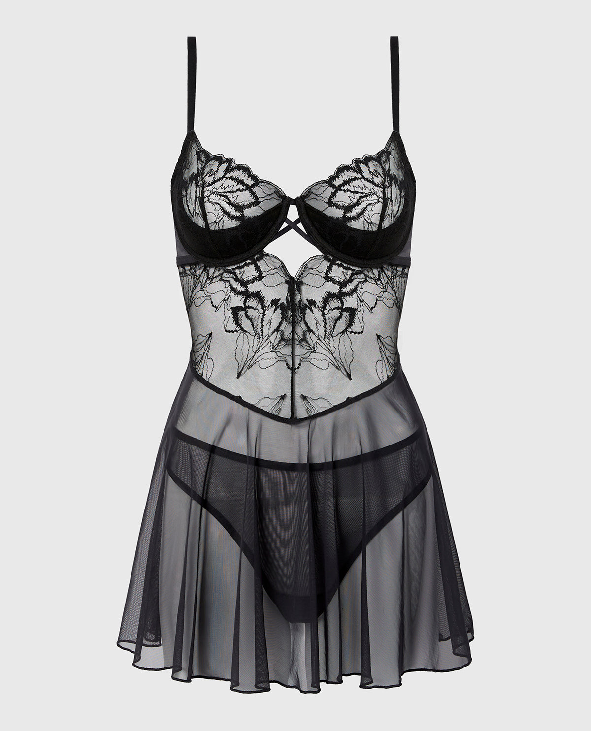 La Senza Unlined Balconette Babydoll with Lush Lace