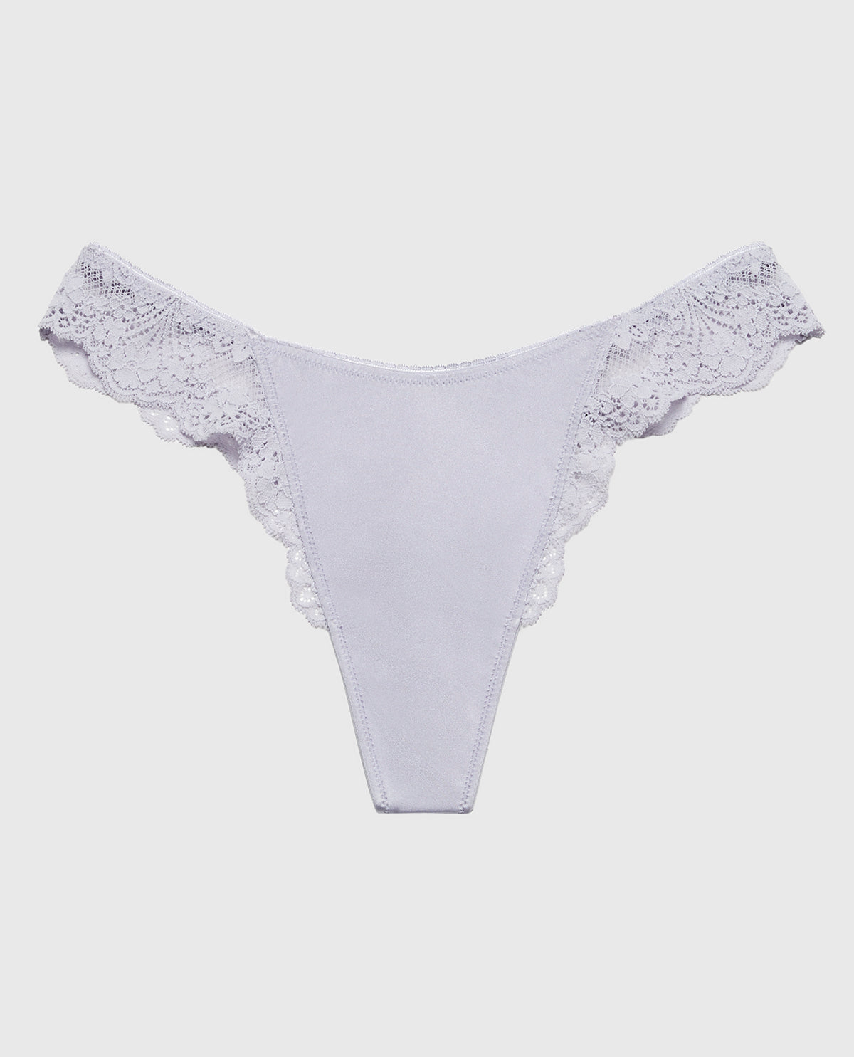 La Senza Diva Thong Panty with Timeless Lace in Cosmic Sky