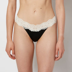 La Senza Diva Thong Panty with Timeless Lace Trim