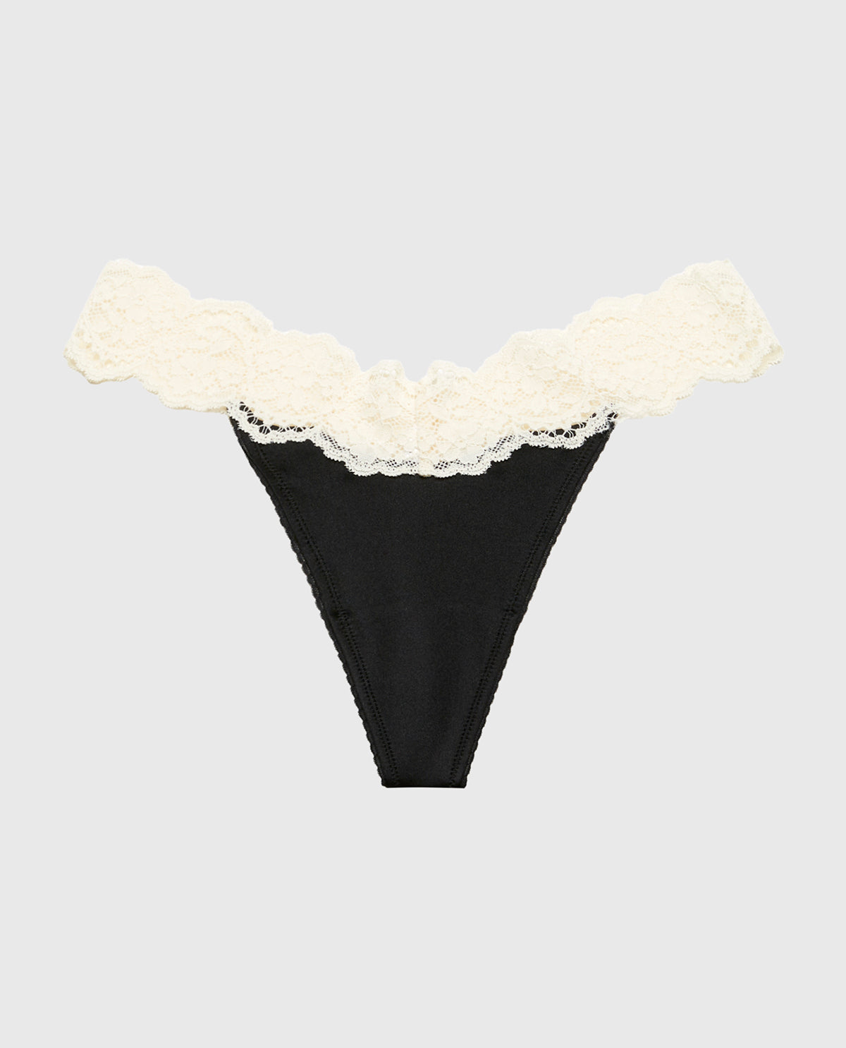 La Senza Diva Thong Panty with Timeless Lace Trim