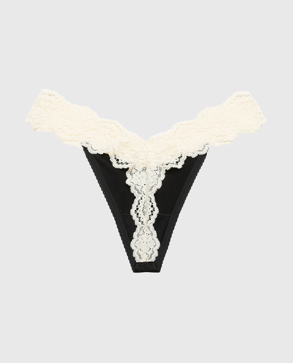 La Senza Diva Thong Panty with Timeless Lace Trim