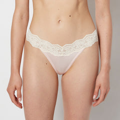 La Senza Diva Thong Panty with Timeless Lace Trim