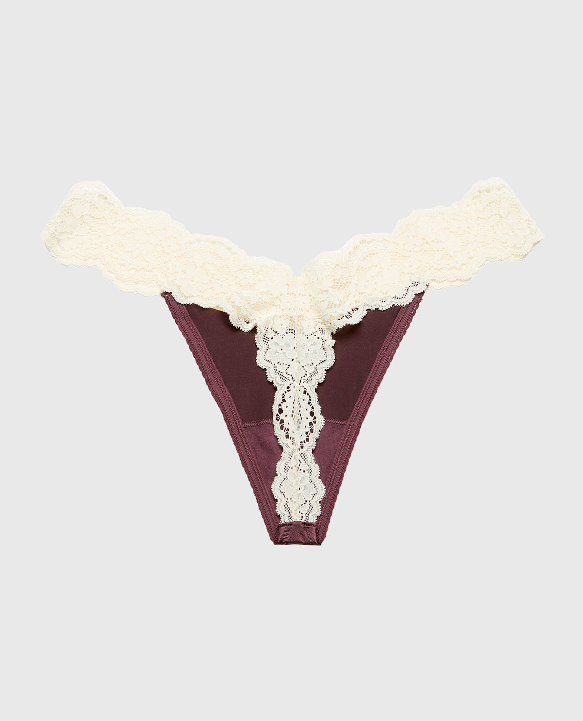 La Senza Diva Thong Panty with Timeless Lace Trim