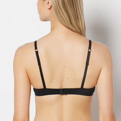 La Senza Push Up Bra with Poetic Lace in Tuxedo Black