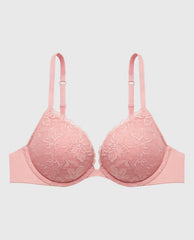 La Senza Push Up Bra with Poetic Lace in Rose Elegance
