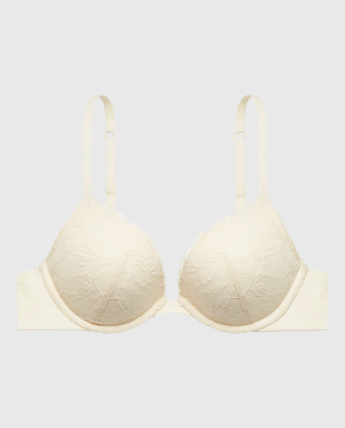 La Senza Push Up Bra with Poetic Lace in Pearled Ivory