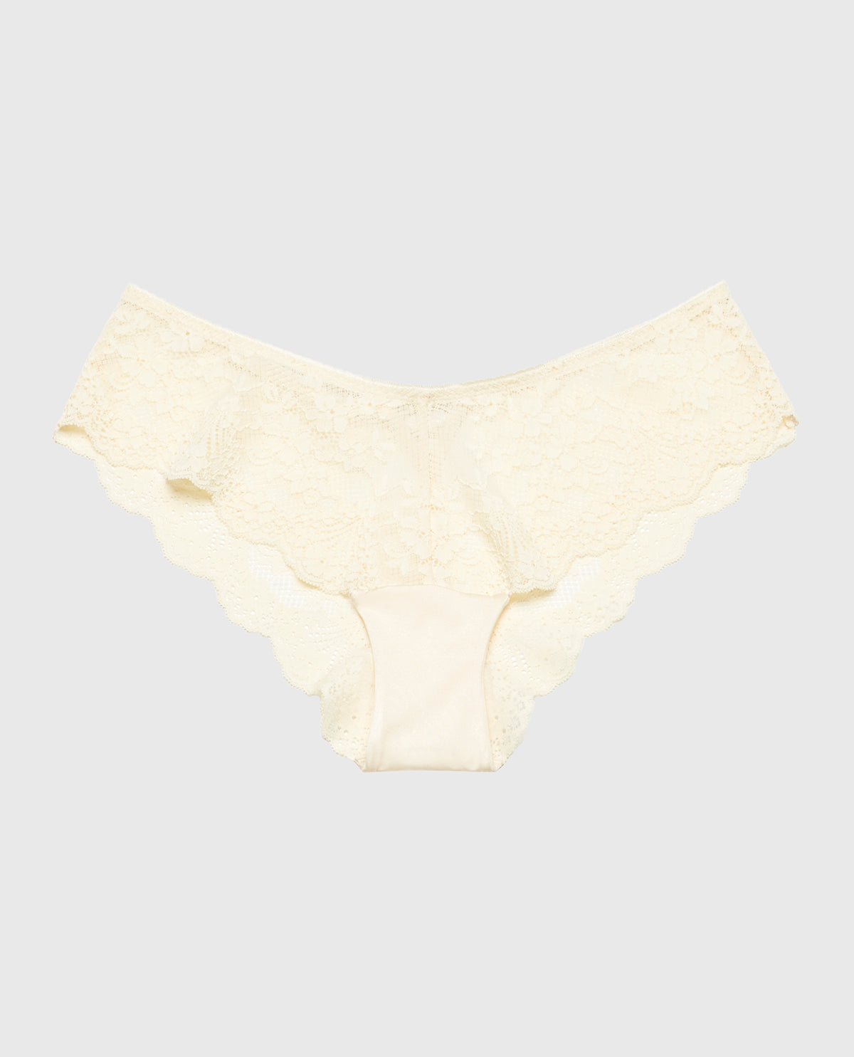 La Senza Diva Cheeky Panty with Timeless Lace in Pearled Ivory