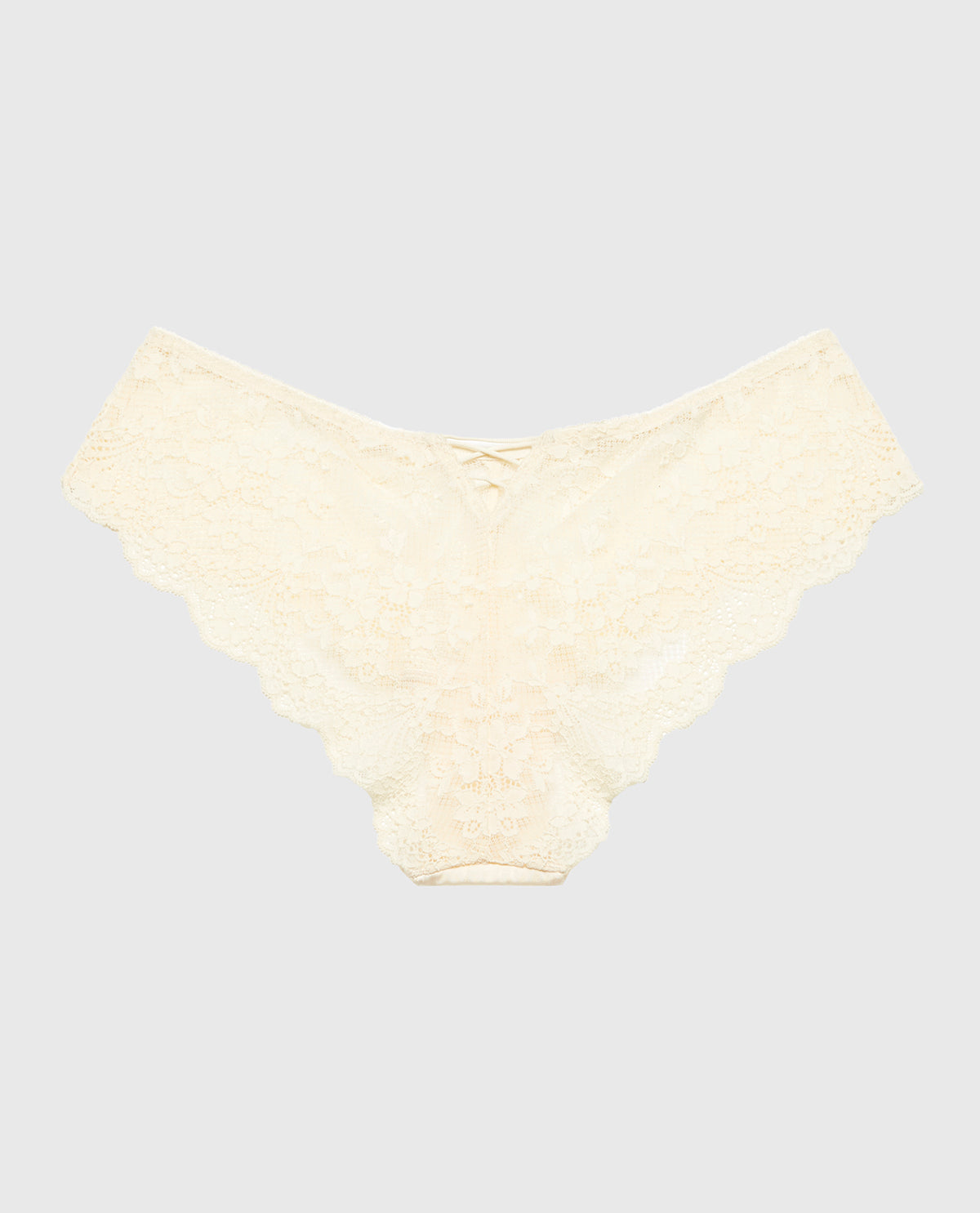 La Senza Diva Cheeky Panty with Timeless Lace in Pearled Ivory