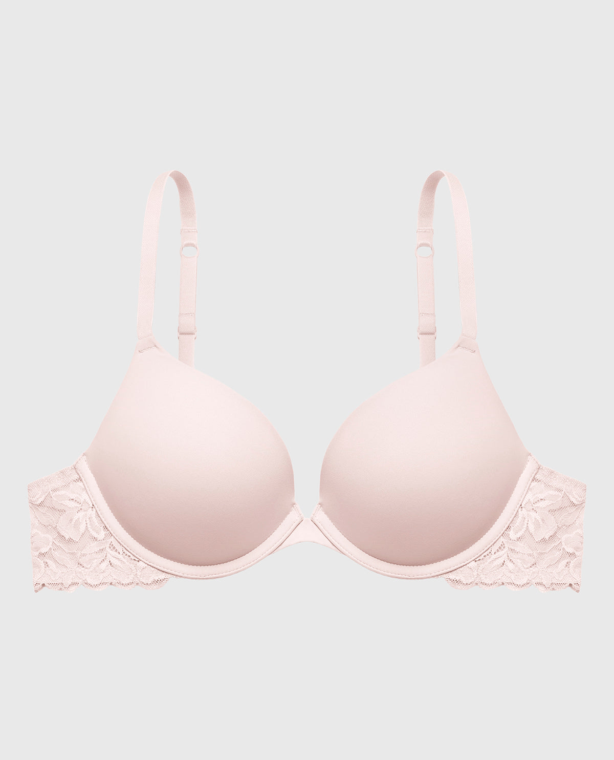 La Senza Push Up Bra with Poetic Lace Wing in Crystal Pink