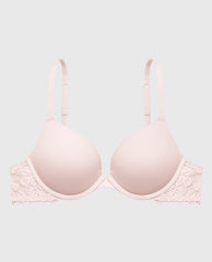 La Senza Push Up Bra with Poetic Lace Wing in Crystal Pink