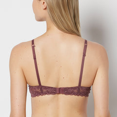 La Senza Push Up Bra with Poetic Lace Wing in Plum Wine