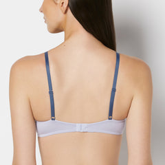 La Senza Lightly Lined Cotton Demi Bra with Piping