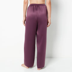 La Senza Casual Sleep Hammered Satin Pant in Blackberry Wine
