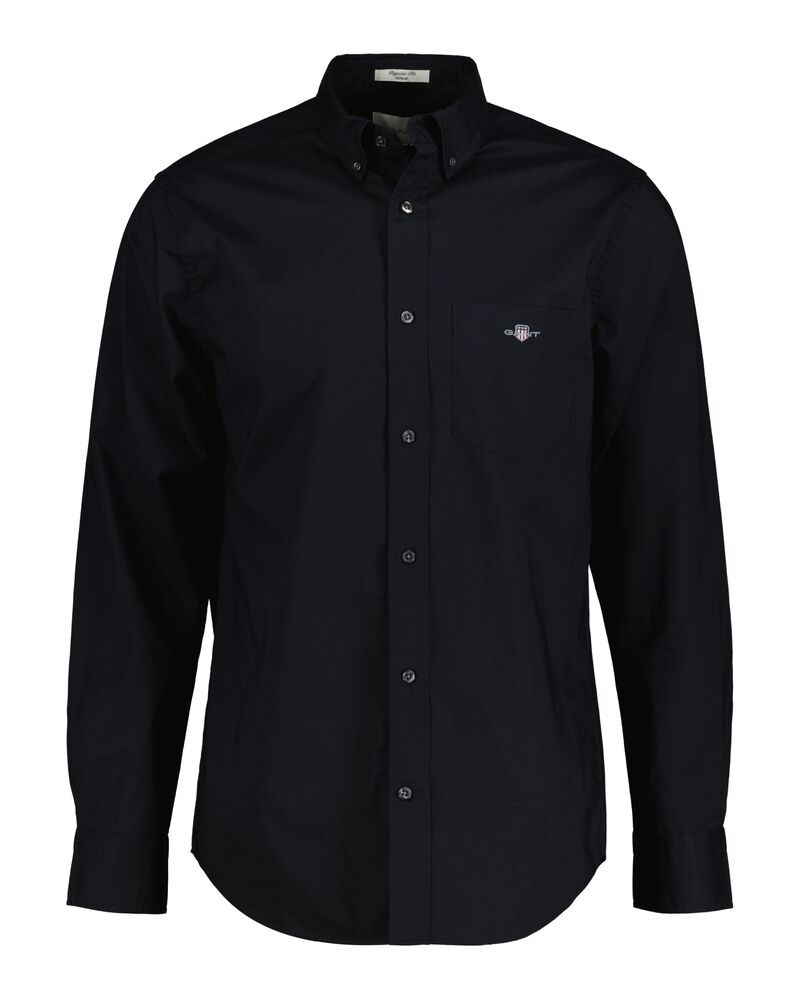 Regular Fit Poplin Shirt Black / S