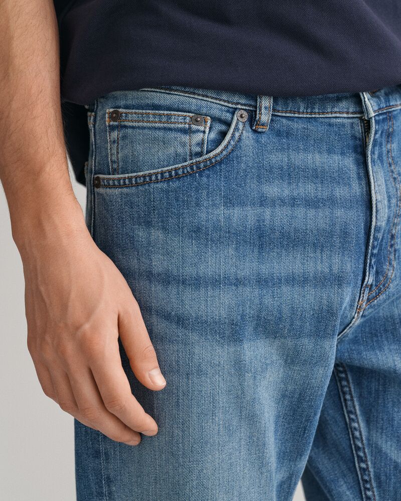 Regular Fit Jeans Mid Blue Worn In / 32/32