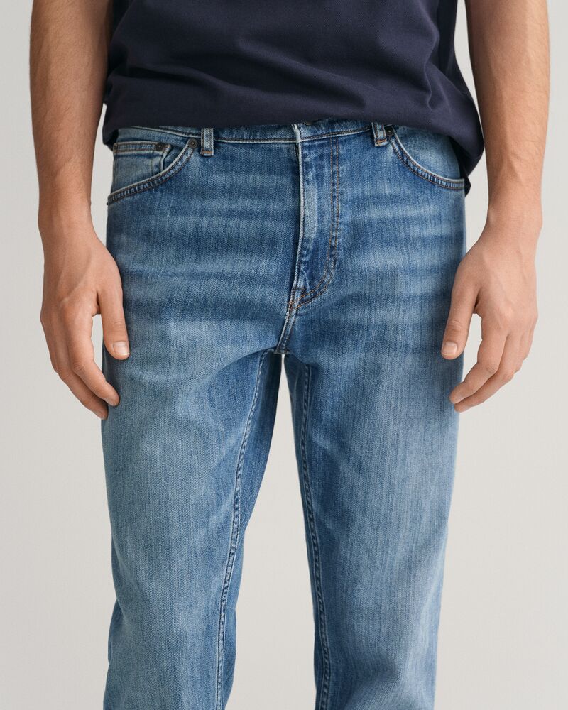 Regular Fit Jeans Mid Blue Worn In / 32/32