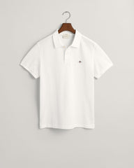Slim Fit Shield Piqué Polo Shirt White / S
