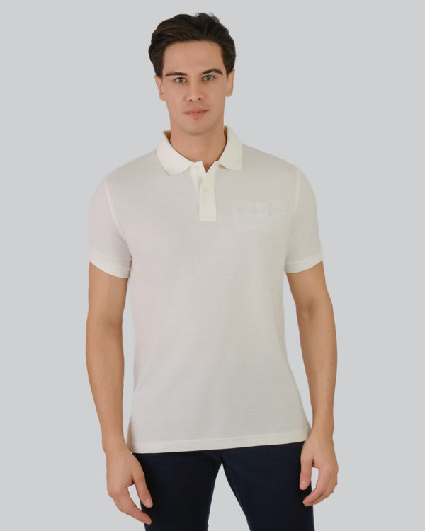 Tonal Shield Polo Shirt