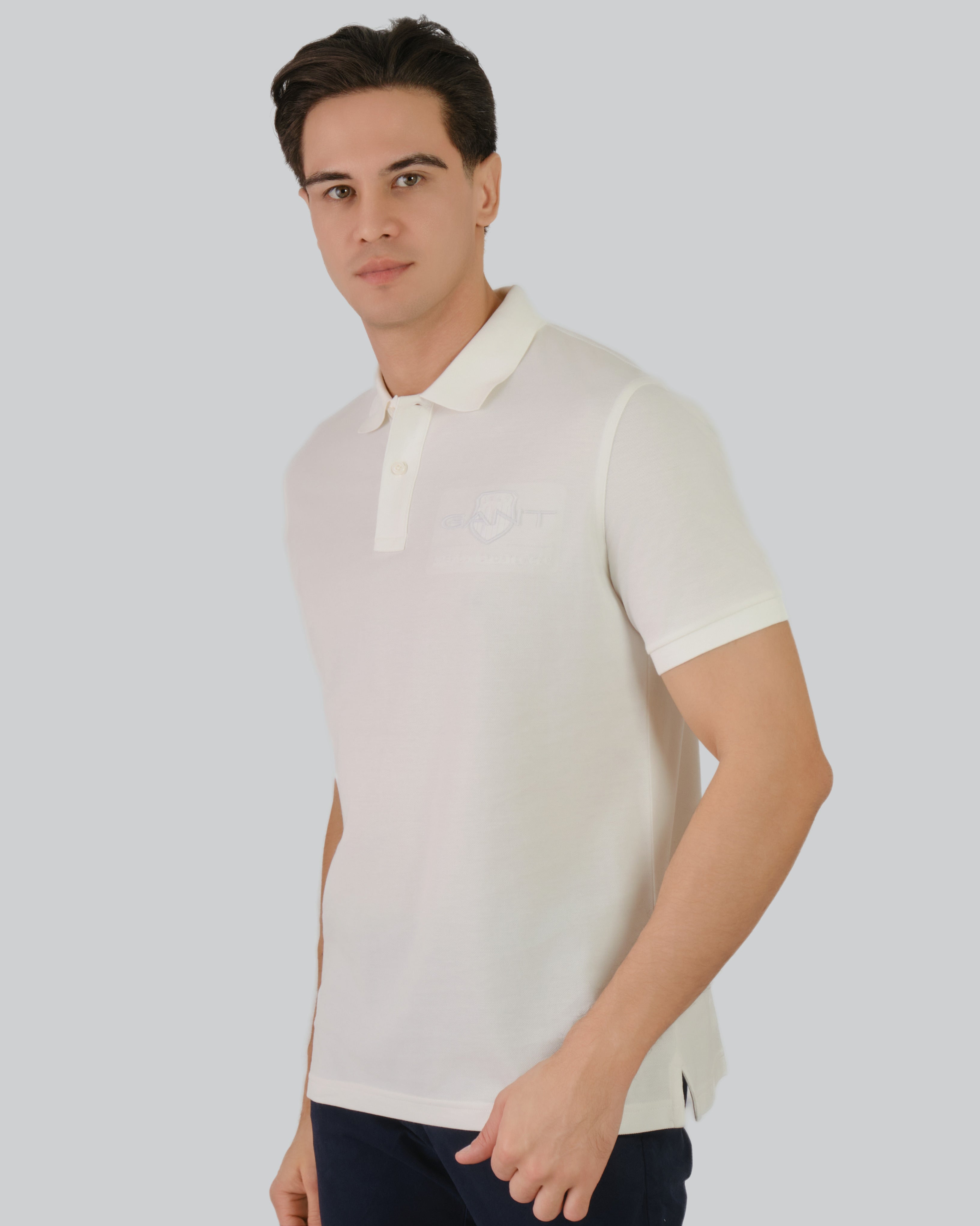 Tonal Shield Polo Shirt