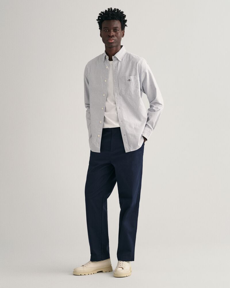 Regular Fit Banker Stripe Classic Oxford Shirt