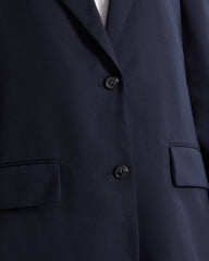 Gant Oversized Fit Wool Blazer – Relaxed Cut, Structured Wool Evening Blue / 36