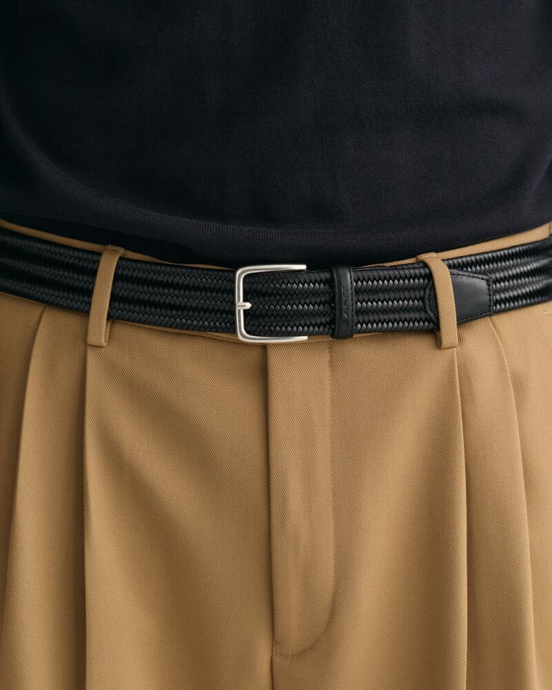 Braided Elastic Leather Belt