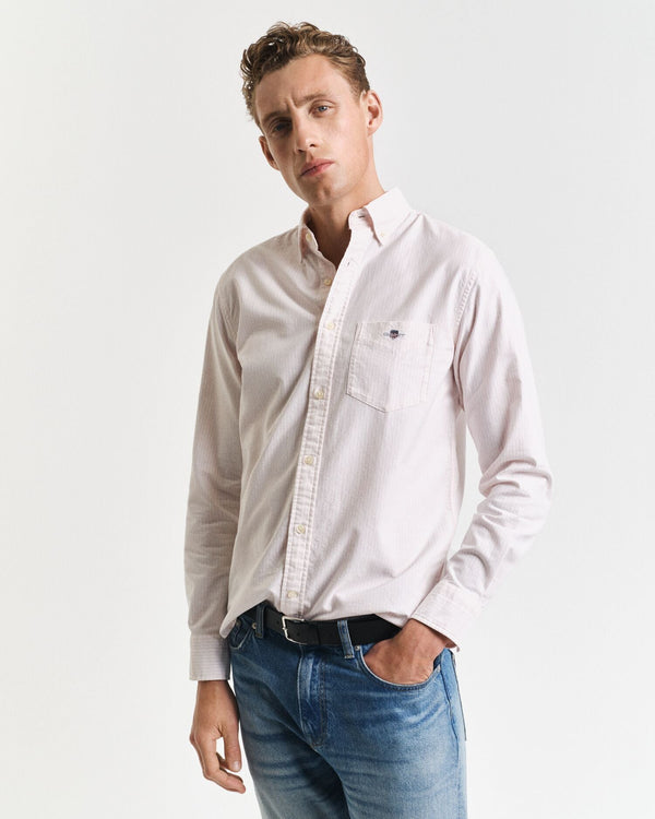 Regular Fit Banker Stripe Classic Oxford Shirt