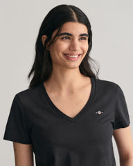 Shield V-Neck T-Shirt Black / S