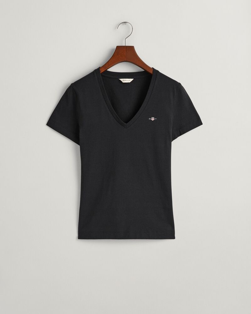 Shield V-Neck T-Shirt Black / S