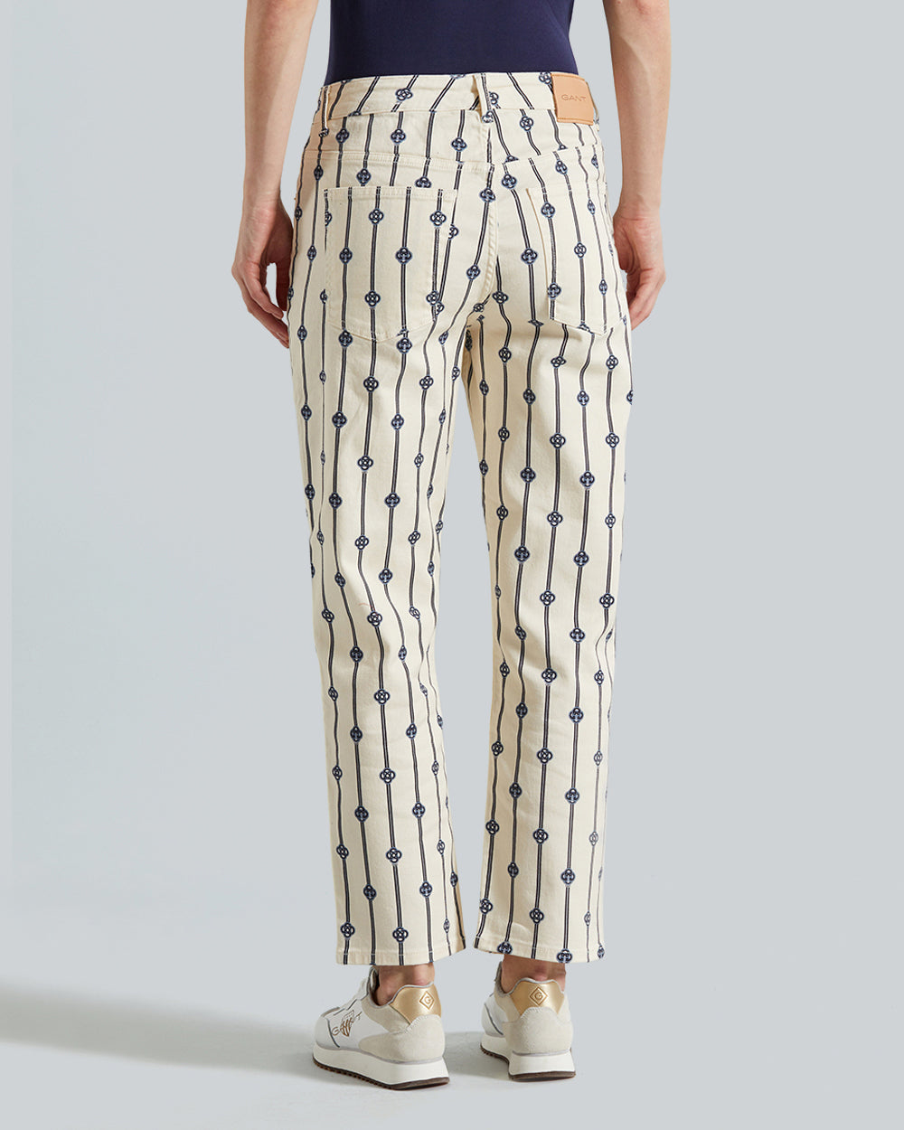 Straight Monogram Striped Jeans Cream / 30