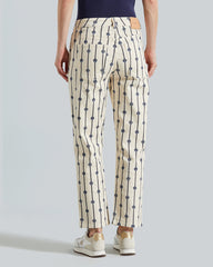 Straight Monogram Striped Jeans Cream / 30