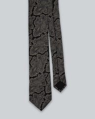 Paisley Silk Tie Black / Onesize