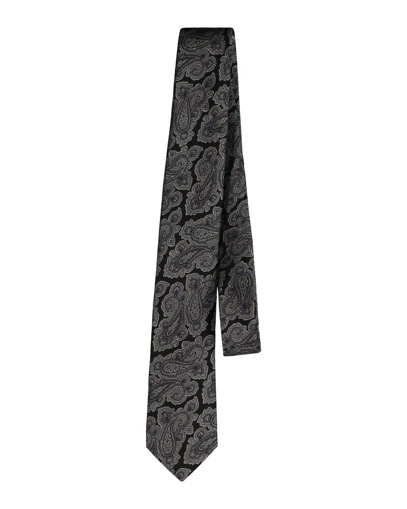 Paisley Silk Tie Black / Onesize