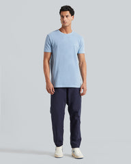 Sunfaded Slim Pique Short Sleeve T-Shirt Dove Blue / L