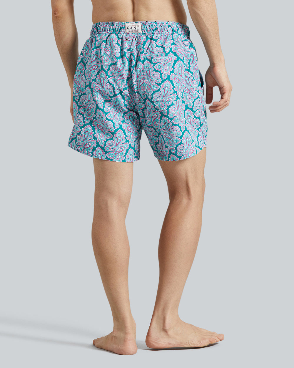 Gant Paisley Print Swim Shorts – Quick-Dry Fabric, Tailored Shape Ocean Turquoise / L