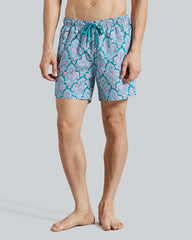 Gant Paisley Print Swim Shorts – Quick-Dry Fabric, Tailored Shape Ocean Turquoise / L