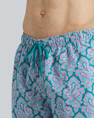 Gant Paisley Print Swim Shorts – Quick-Dry Fabric, Tailored Shape Ocean Turquoise / L