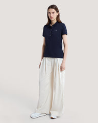 SLIM SHEILD CAP SLEEVE PIQUE POLO Blue / M